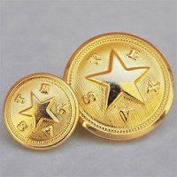M-1920  Gold Texas State Seal Button, 2 Sizes 